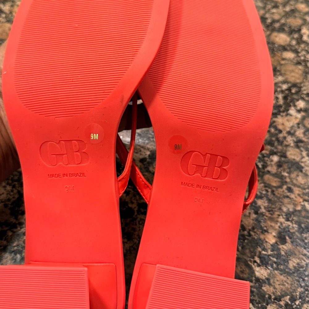 Gianni Bini Orange Floral Square-Toe Sandal - Picture 4 of 4